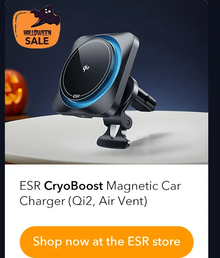 ESR CryoBoost Magnetic Car Charger (Qi2, Air Vent)