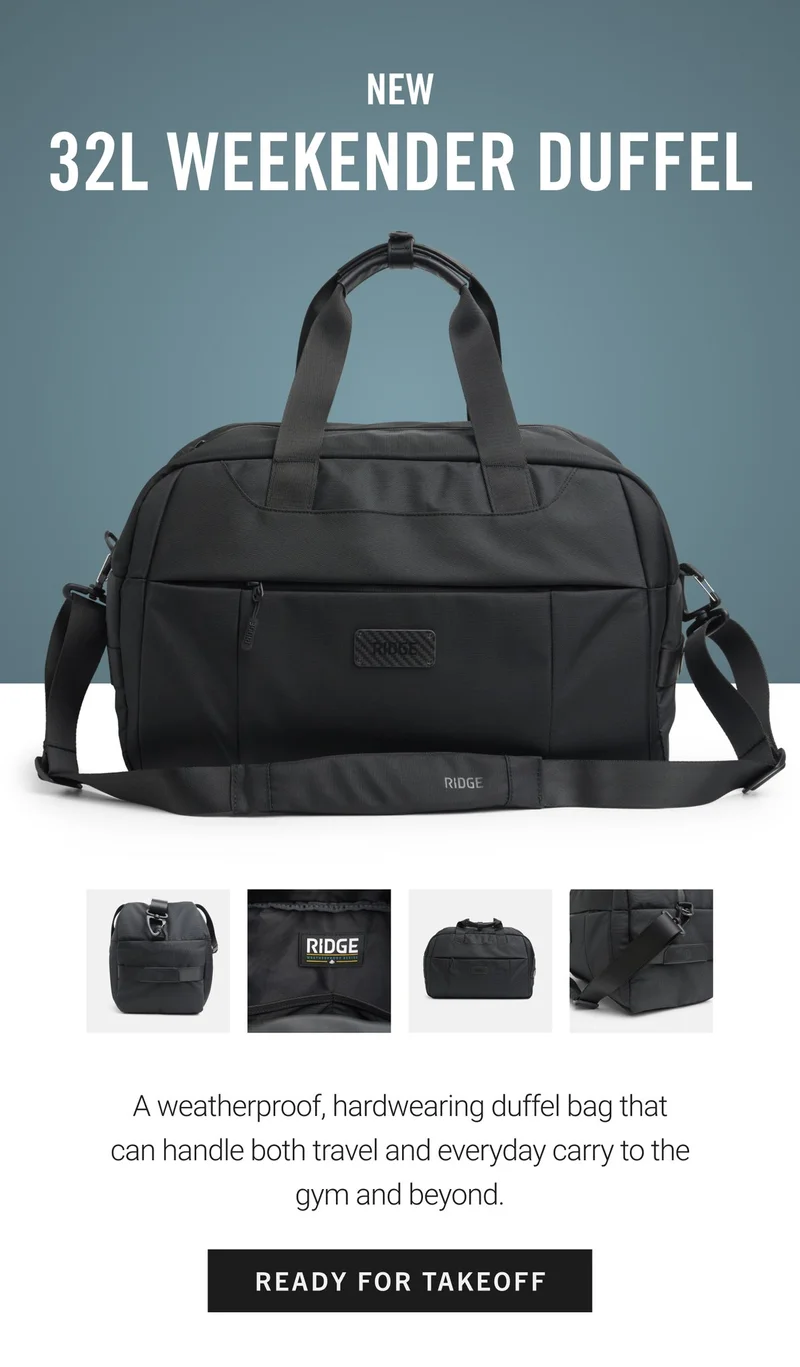 New 32L Weekender Duffel | Ready for Takeoff