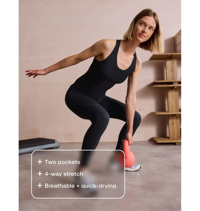 Two Pockets 4-way stretch Breathable quick drying