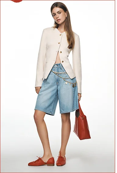 Blazer and long shorts