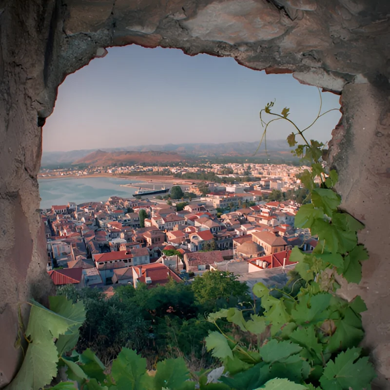 A view of Nafplio, a seaport town in the Peloponnese in Greece