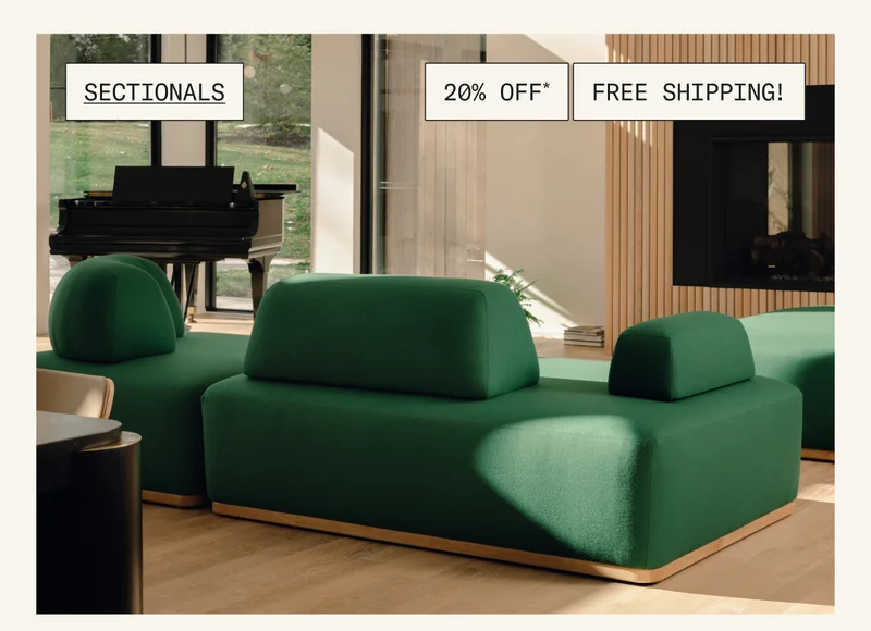 Enjoy 20%* off and Free Shipping on all Sectionals