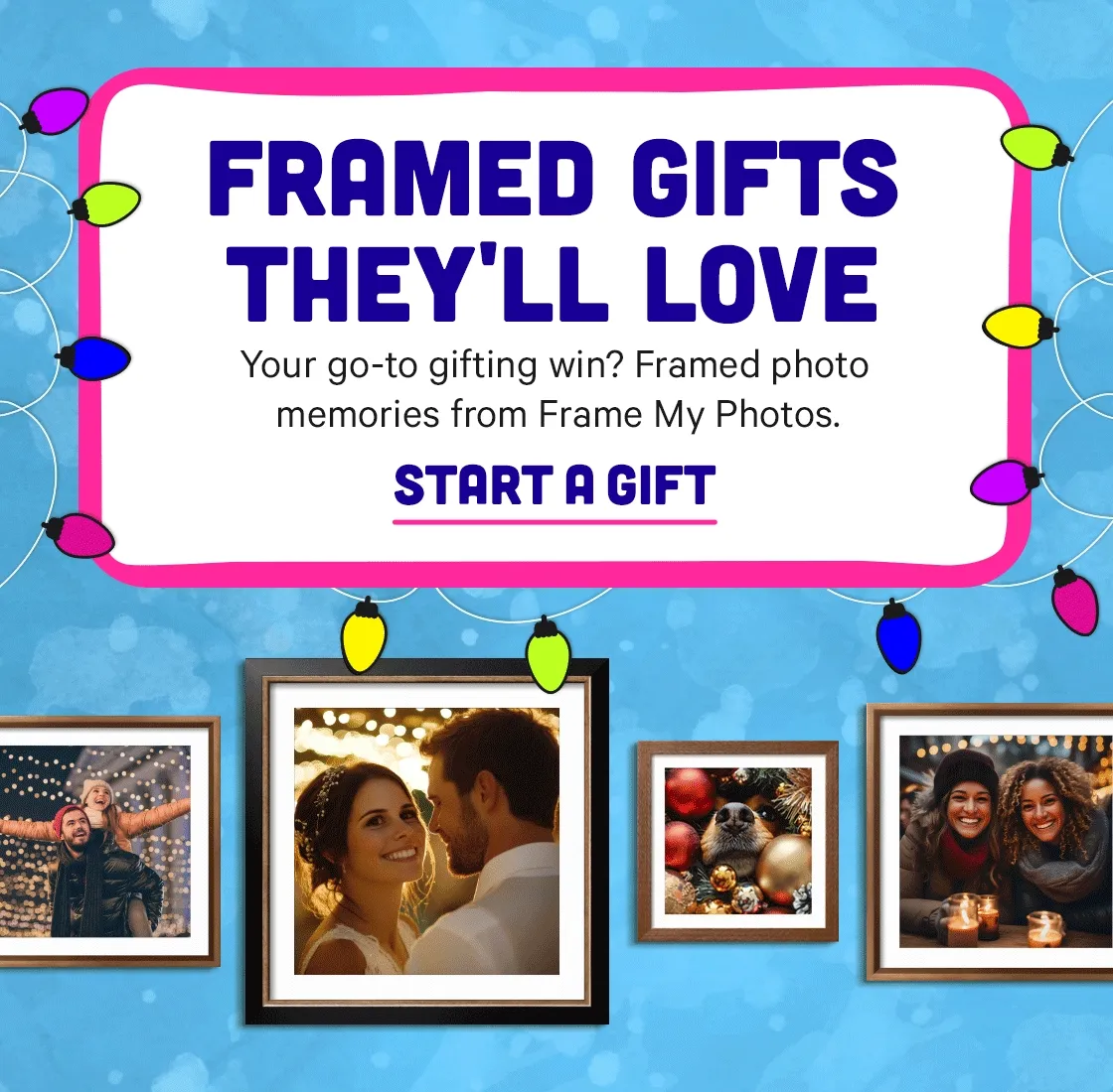 Framed Gifts They'll Love - Framed photo memories from Frame My Photos