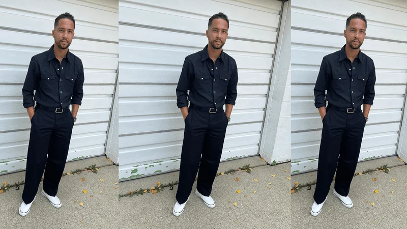 GQ contributor Leon Hedgepeth wearing his new favorite Dickies pants.