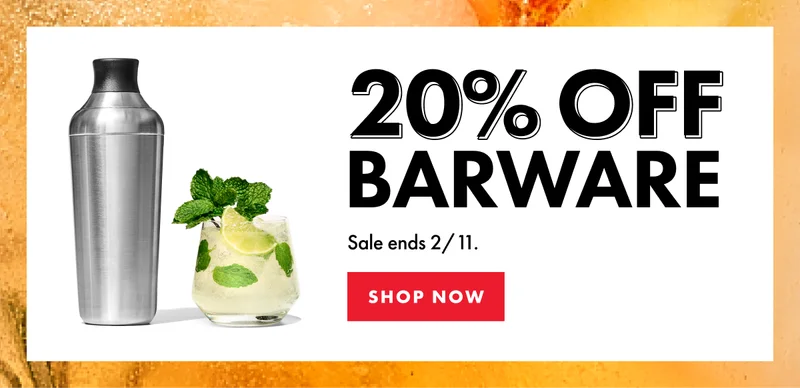 20% off barware