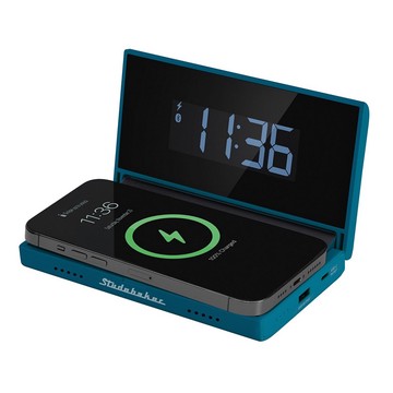 Techmate 3-in-1 Portable Bluetooth Speaker, Power Bank & Clock