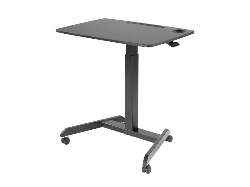 Gas-Lift Height Adjustable Sit-Stand Mobile Rolling Workstation