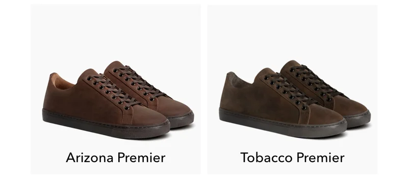Arizona and Tobacco Premier Low Top Sneakers