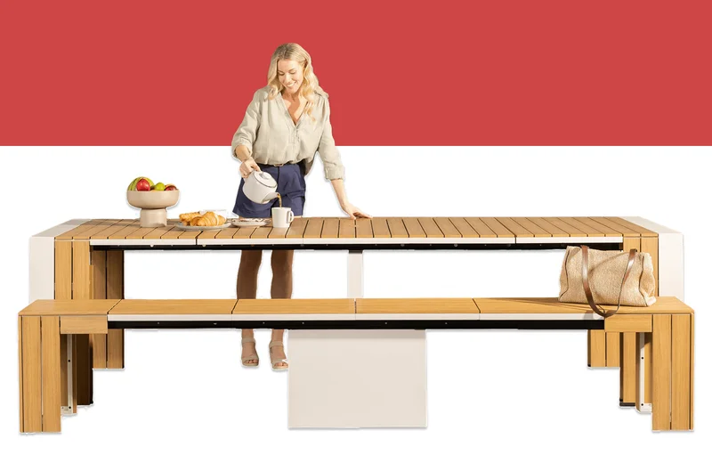 Light Oak Outdoor Table