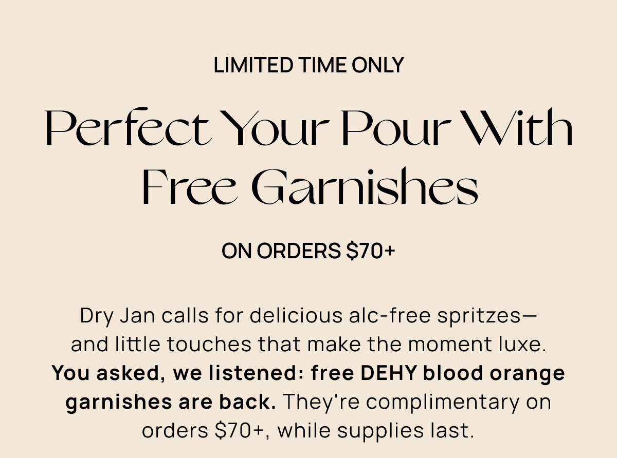 Perfect Your Pour With Free Garnishes