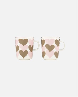 Oiva / Sydämet Mug, set of 2
