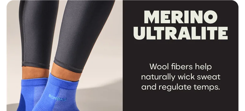 MERINO ULTRALITE | Wool fibers help naturally wick sweat and regulate temps.