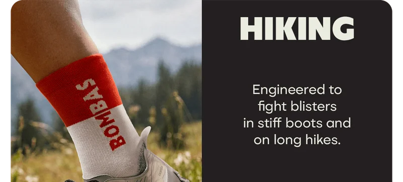 HIKING | Engineered to fight blisters in stiff boots and on long hikes.