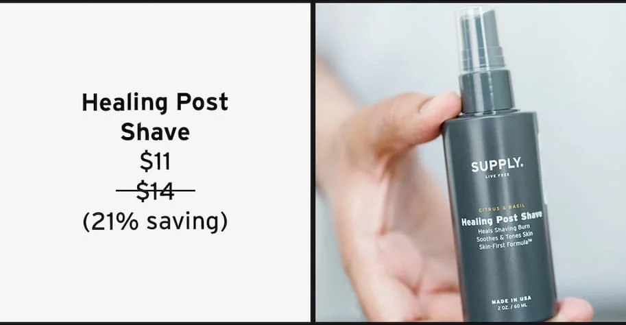 Healing post shave