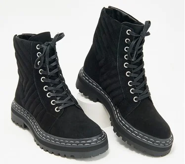 Vince Camuto x Fashion Jackson Suede Lace-Up Hiker Boots - Puchenie