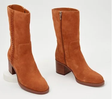 Vince Camuto Water-Repellent Mid-Shaft Suede Boots -Zelcinna