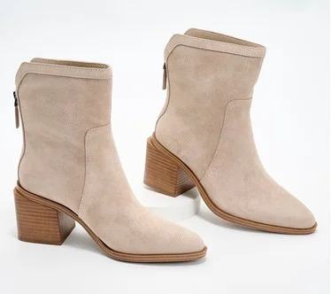 Vince Camuto Water-Repellent Suede Mid-Shaft Boots -Kortimy