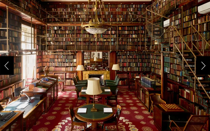 The three-tiered library at The Athenaeum.