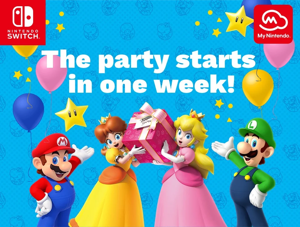The party starts in one week!