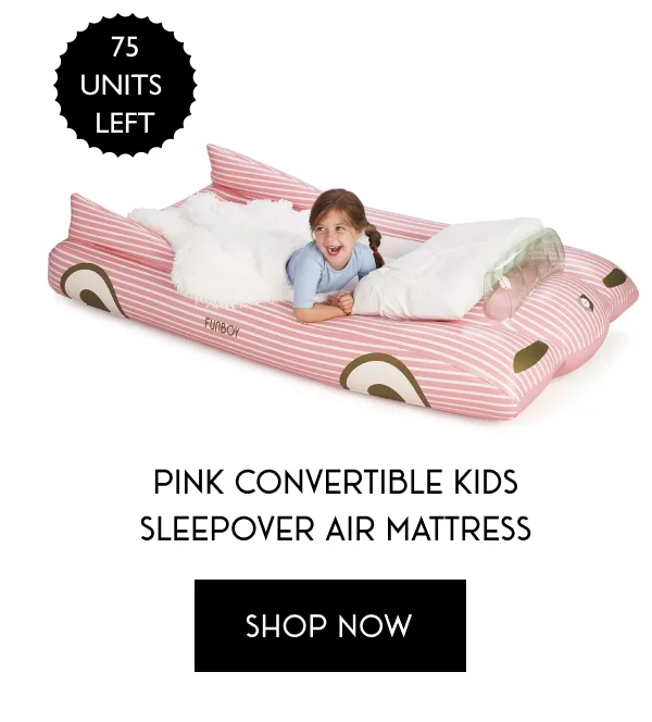 Pink Convertible Kids Sleepover Air Mattress