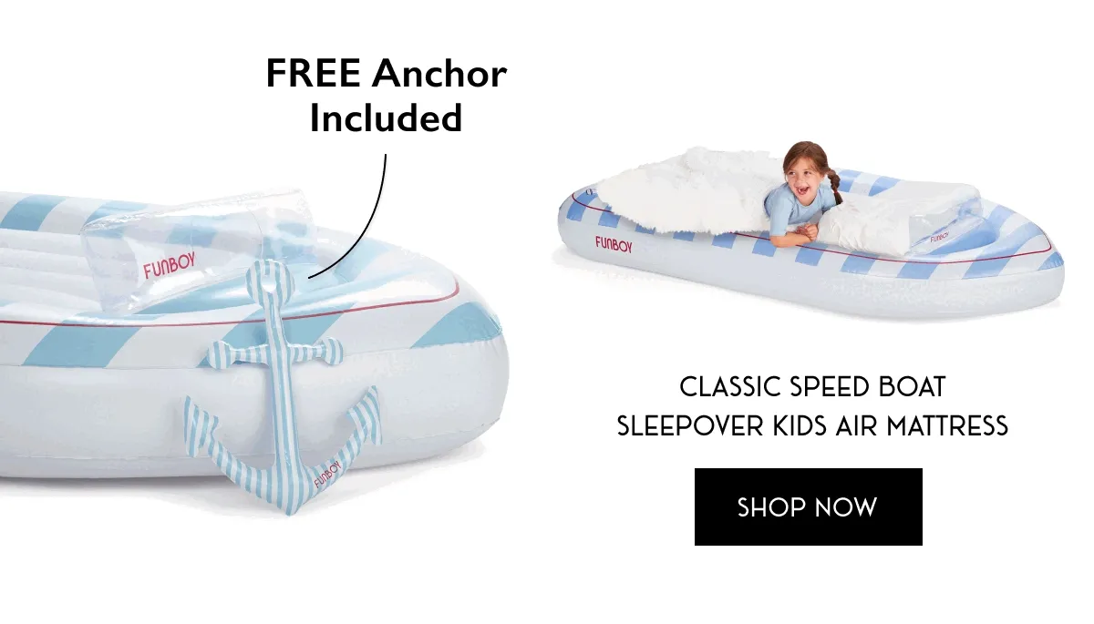 Classic Speed Boat Sleepover Kids Air Mattress