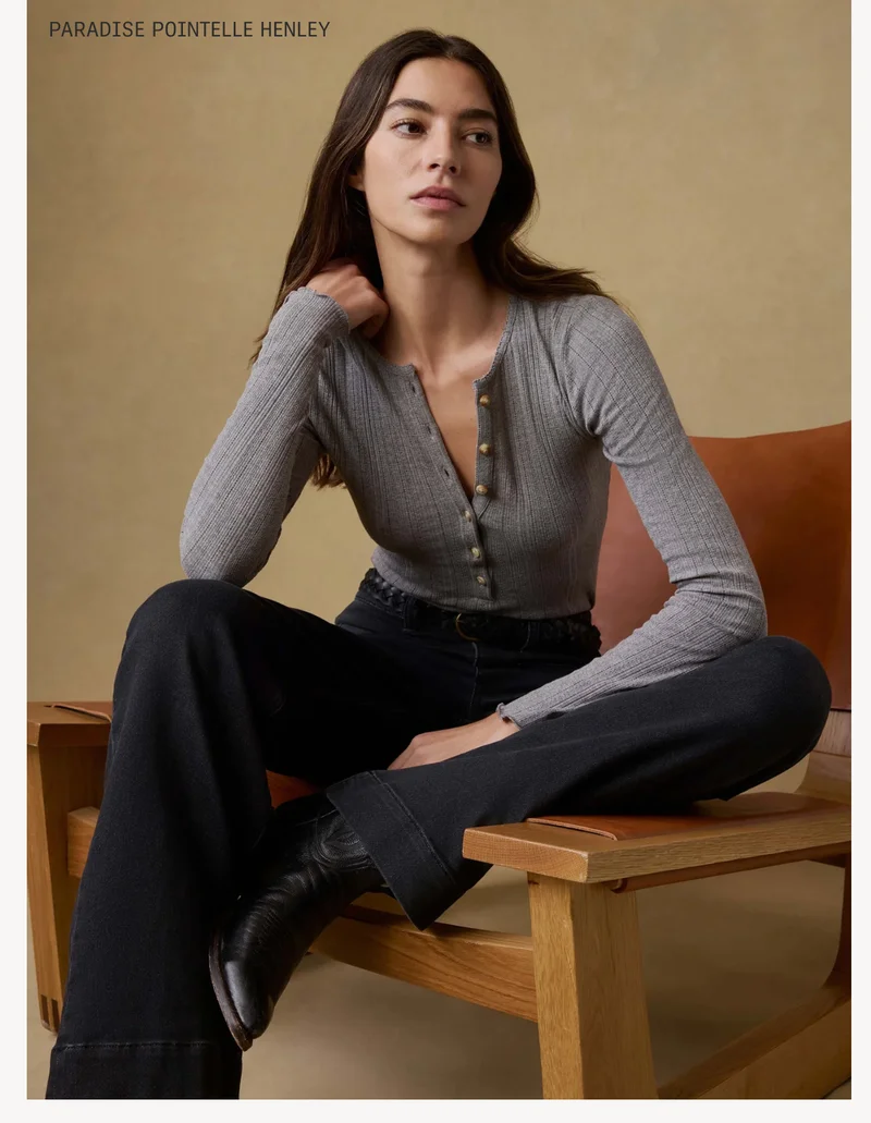 Paradise Pointelle Henley