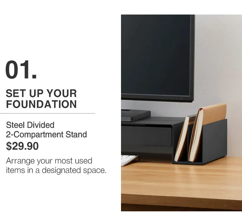 Shop Steel Divided 2-Compartment Stand