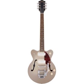 Gretsch G2655T-P90 Streamliner Collection Center Block Jr. Double-Cut P90 Electric Guitar with Bigsby, Two-Tone Sahara Metallic and Vintage Mahogany Stain