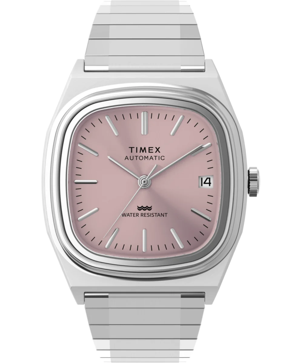 Image of Timex® Automatic 1983 E Line 34mm Stainless Steel Expansion Band Watch