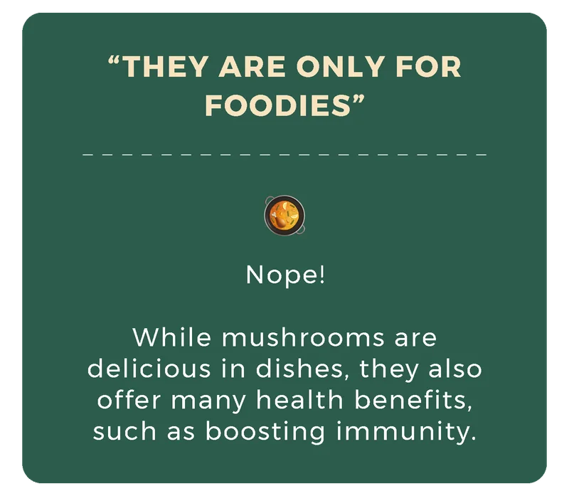 "They are only for foodies"