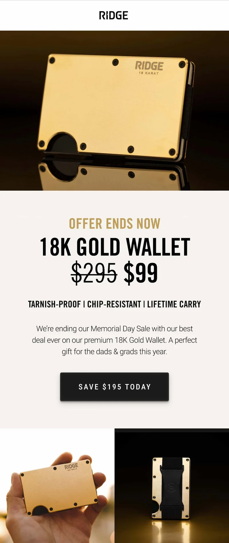 ENDS NOW | 18K Gold for $99 ($295 value)