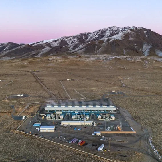 picture of a geothermal facility in Nevada