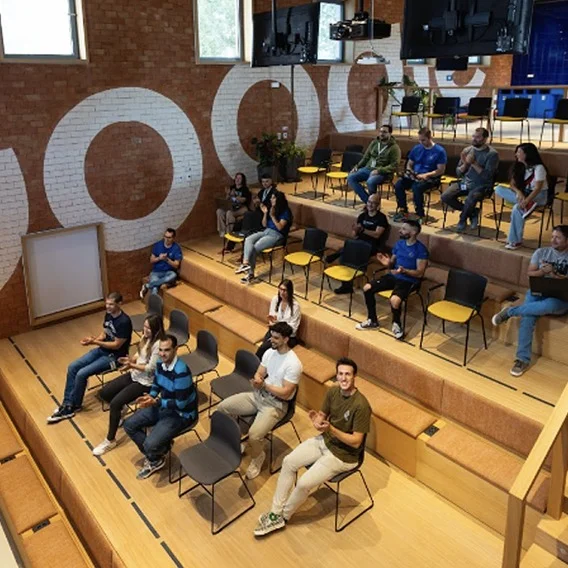 students seated in a lecture hall