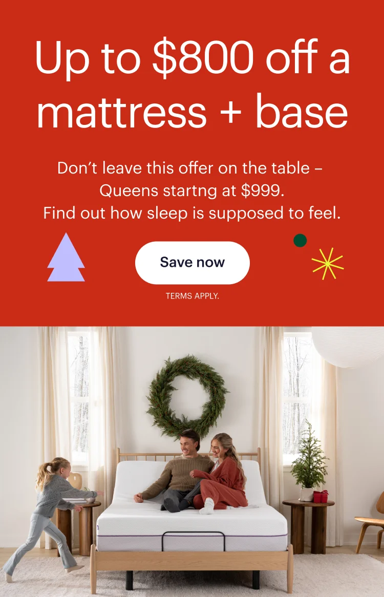 Up to $800 off a mattress + base