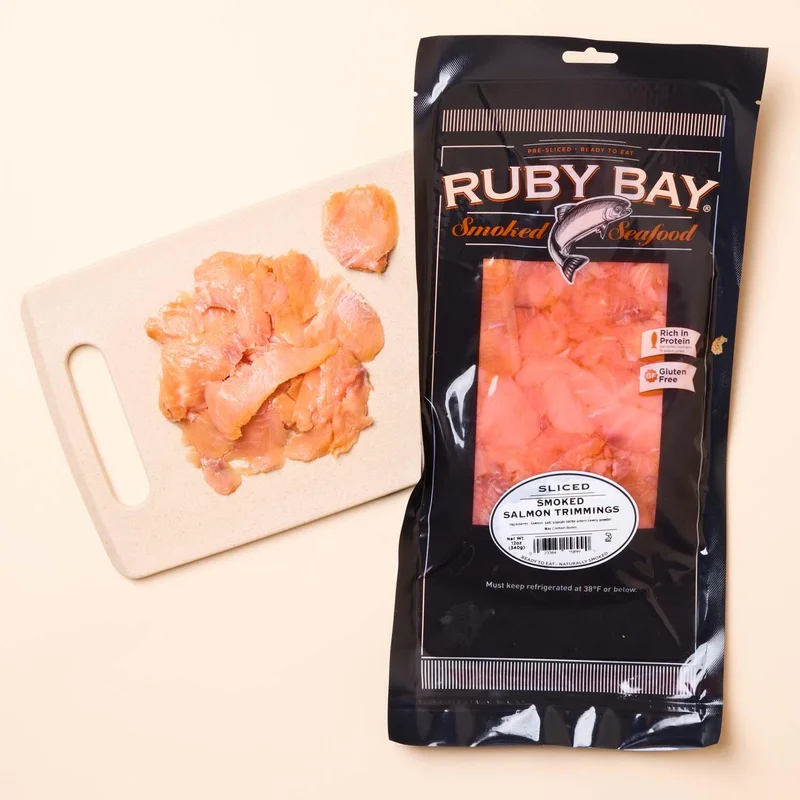 Smoked Salmon Trimmings, Sliced, 12 Oz