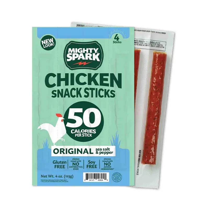 Chicken Snack Sticks, Original Sea Salt & Pepper, 4 Oz (4 Ct)