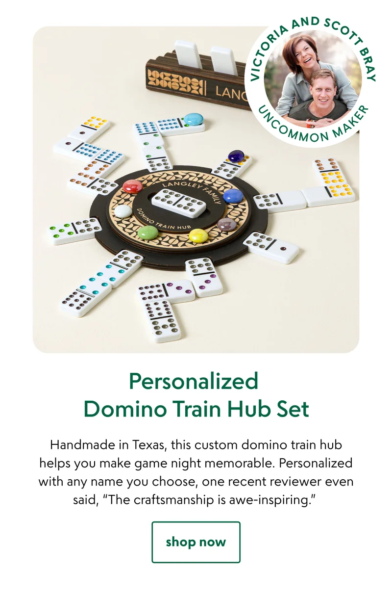 Personalized Domino Train Hub Set