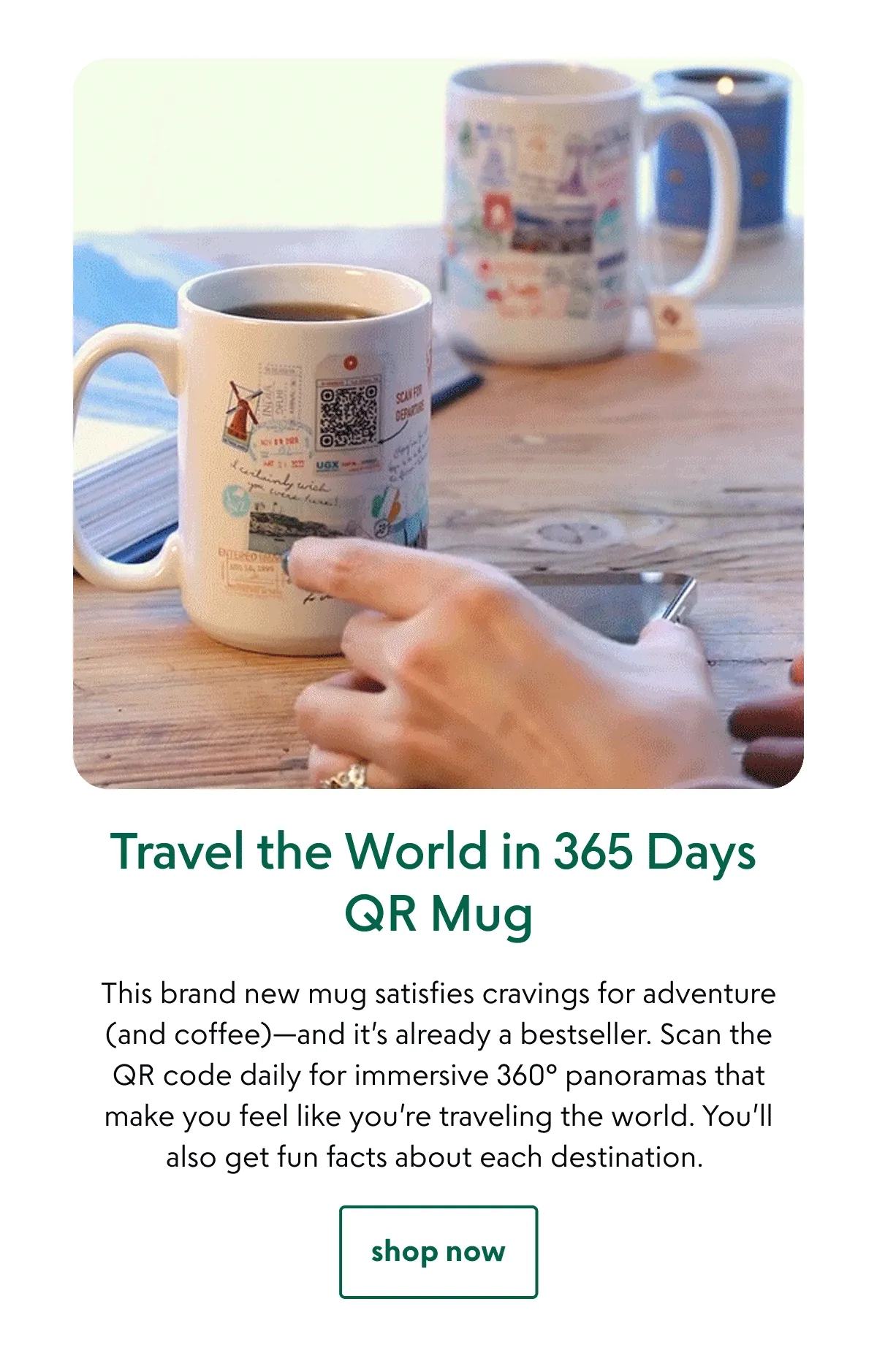 Travel the World in 365 Days QR Mug