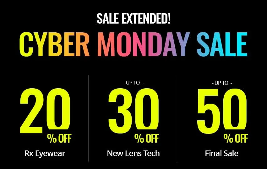 LAST CALL! 20% OFF Rx, 30% OFF New Lens Tech. 50% OFF Final Sale