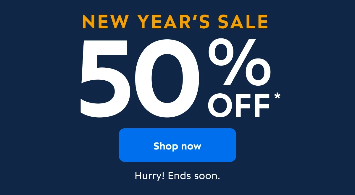New Year's Sale 50% off