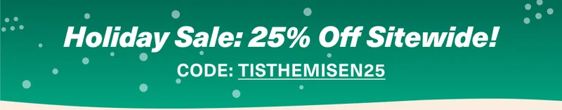 Shop the holiday sale. Save 25% sitewide with code: discount code