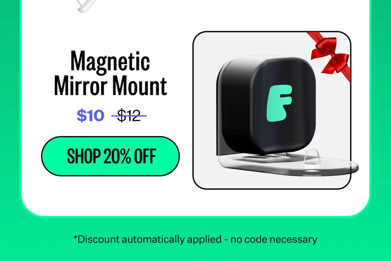 Magnetic Mirror Mount | $10 | Shop 20% off | *Discount automatically applied - no code necessary