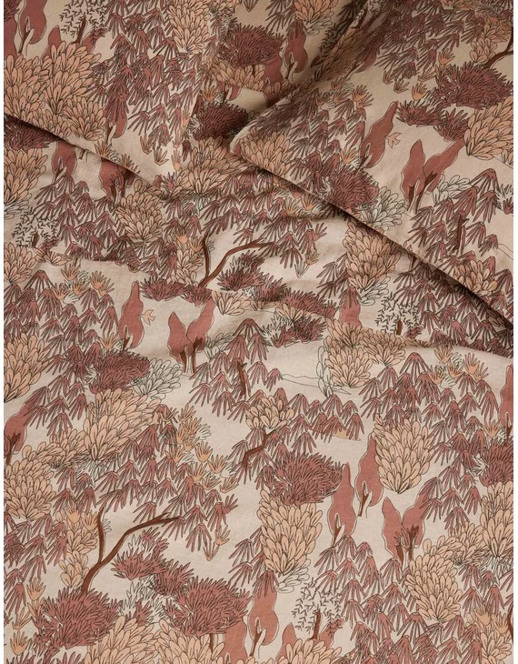 Garden Walk Linen Cotton Sheet Set by Sarah Sherman Samuel-Blush / King