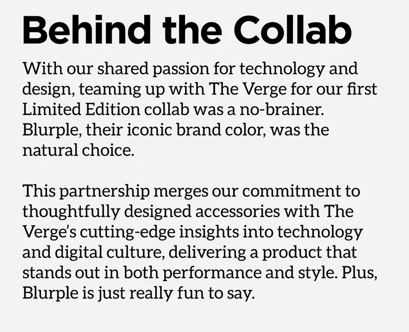Limited Edition Blurple in Collaboration with The Verge