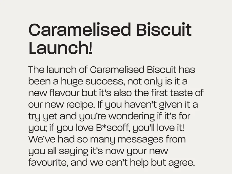 Caramelised biscuit