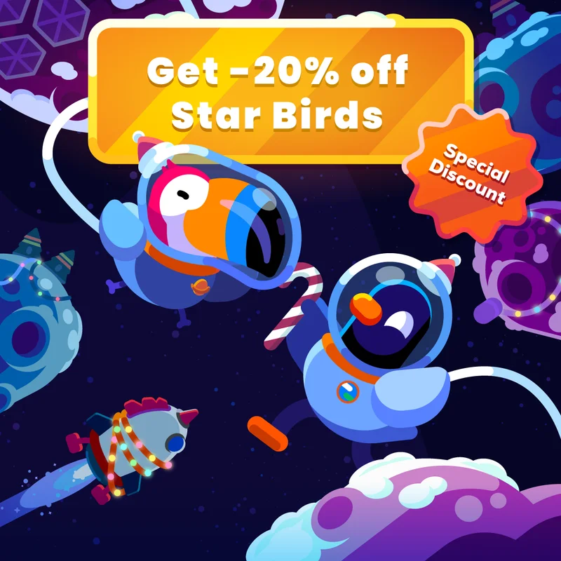 Get 20% off Star Birds - Special Discount
