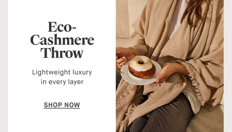 Eco-Cashmere Throw Lightweight luxury in every layer