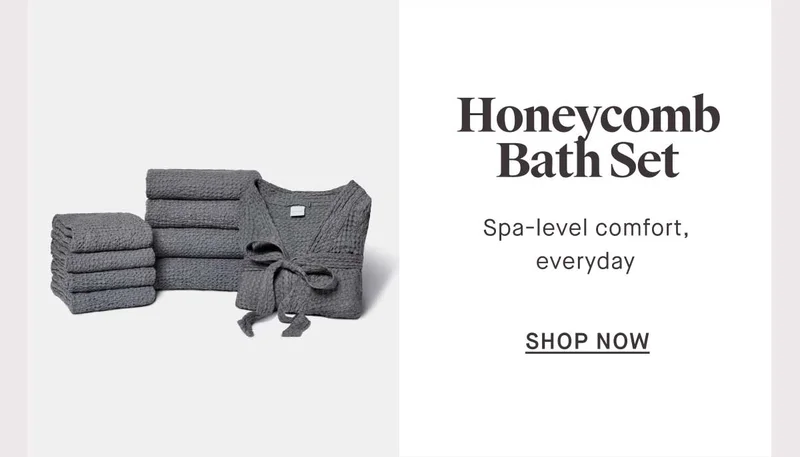 Honeycomb Bath Set Spa-level comfort, everyday
