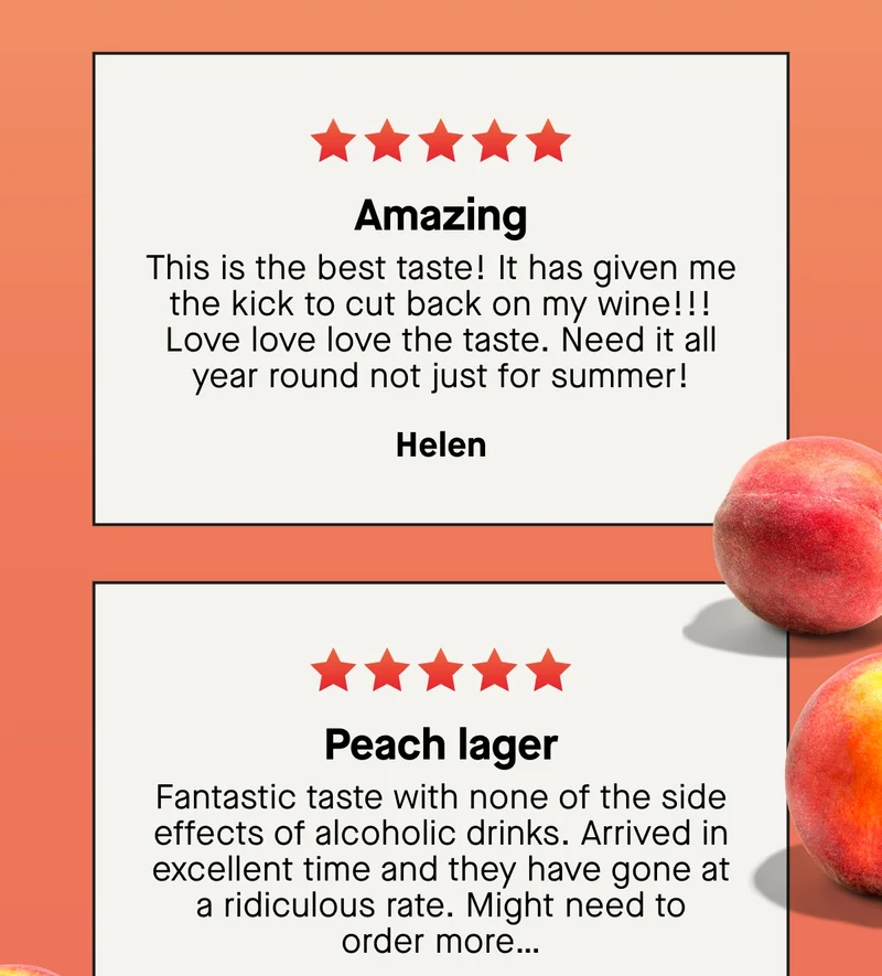 ******* Amazing  This is the best taste! It has given me the kick to cut back on my wine!!! Love love love the taste. Need it all year round not just for summer! – Helen