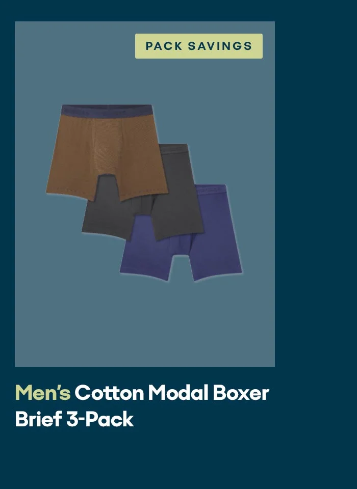 Men's Cotton Modal Boxer Brief 3-Pack